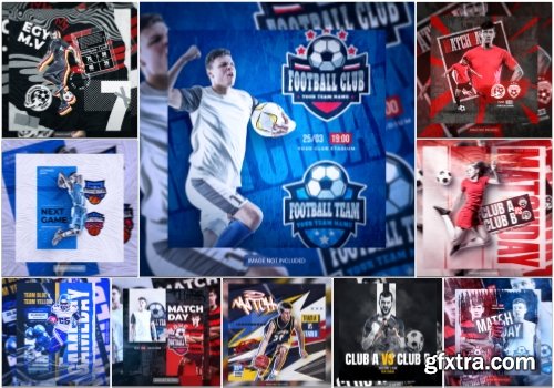 PSD soccer, american football, basketball club social media banner