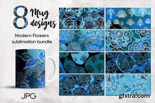 Blue paisley & boho style design