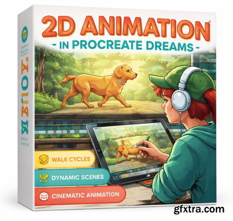 Skillshare - 2D Animation in Procreate Dreams: Create Cinematic, Portfolio-Ready Walk Cycles & Scenes