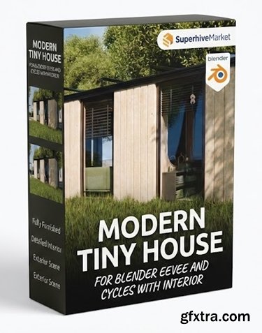 SuperhiveMarket - 2026 Modern Modular House 15 for Blender EEVEE and Cycles