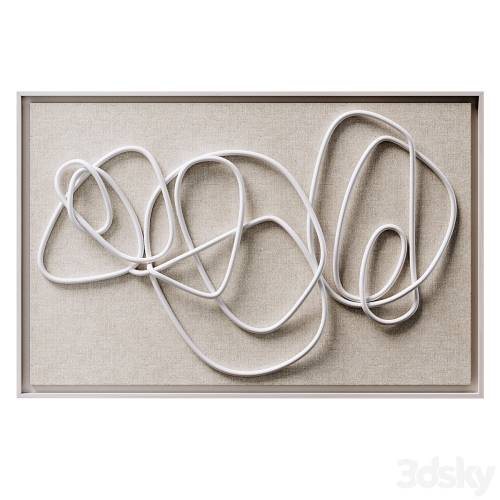 '3dsky Pro - Decorative panel made of bent metal pipe'