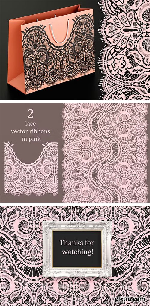 Lace Seamless Patterns - Vector Clipart Pack