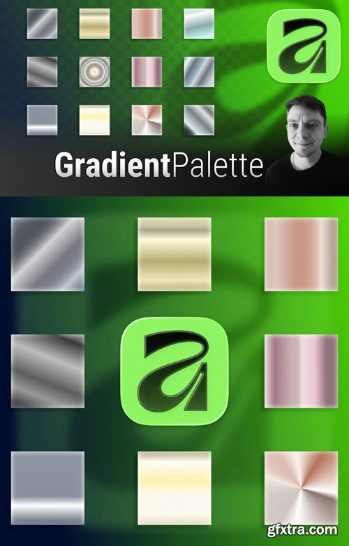 Metallic Gradient Palette Pack - Swatches for Affinity