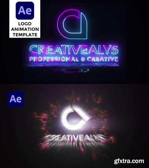 Neon & Fire Glow Logo Animation - After Effects Projects