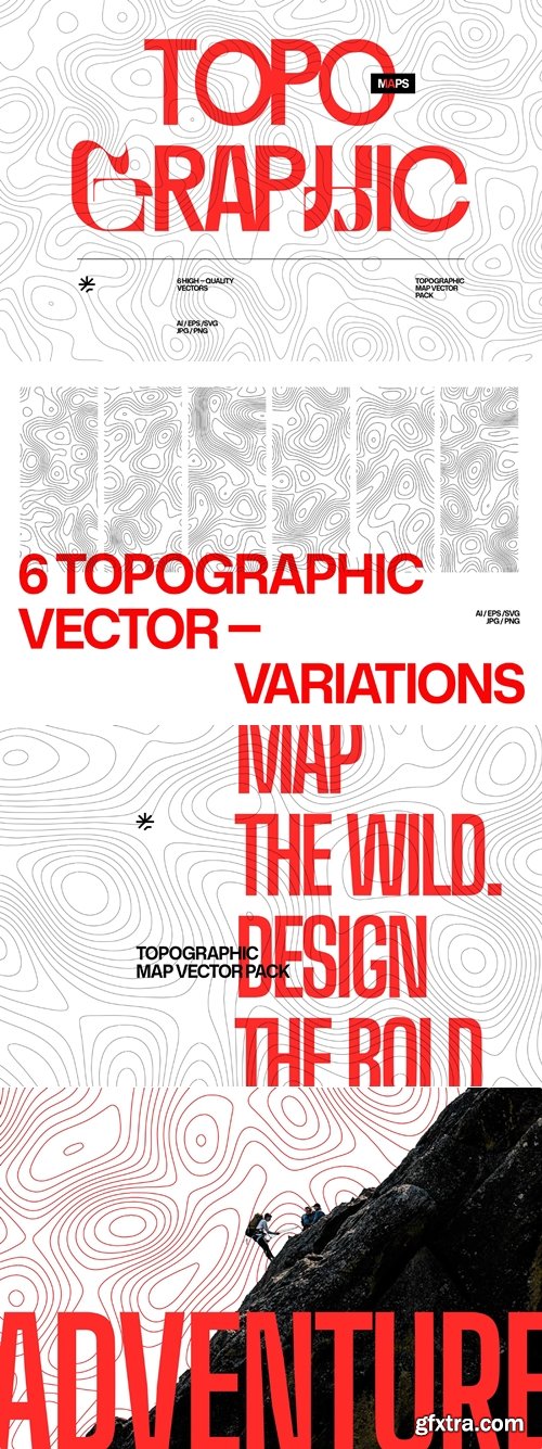Topographic Map Vector Pack