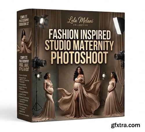 Lola Melani Collective - Fashion Inspired Studio Maternity Photoshoot