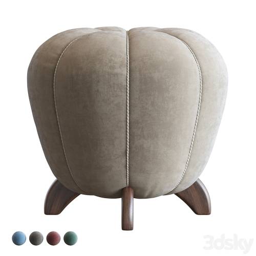 '3dsky Pro - Pouf Ottoman Original Art Deco in Blue Velvet by Halabala, Czechoslovakia, 1930s' '3dsky Pro - Pouf Ottoman Original Art Deco in Blue Velvet by Halabala, Czechoslovakia, 1930s'