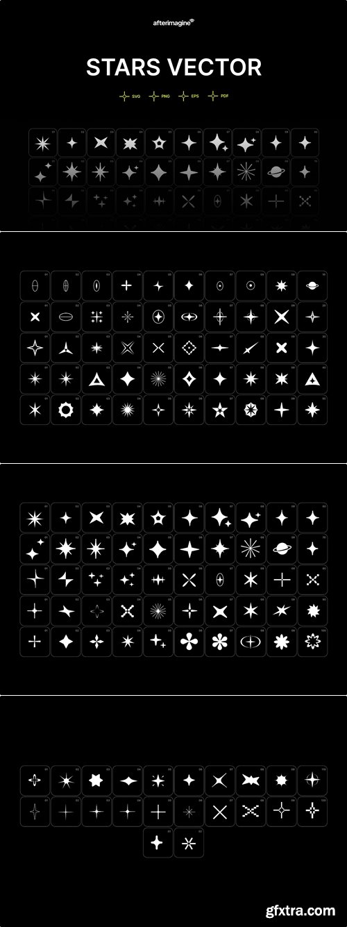 Stars Vector Icons Pack