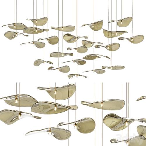 '3dsky Pro - Wave Floating Leaf Pendant'