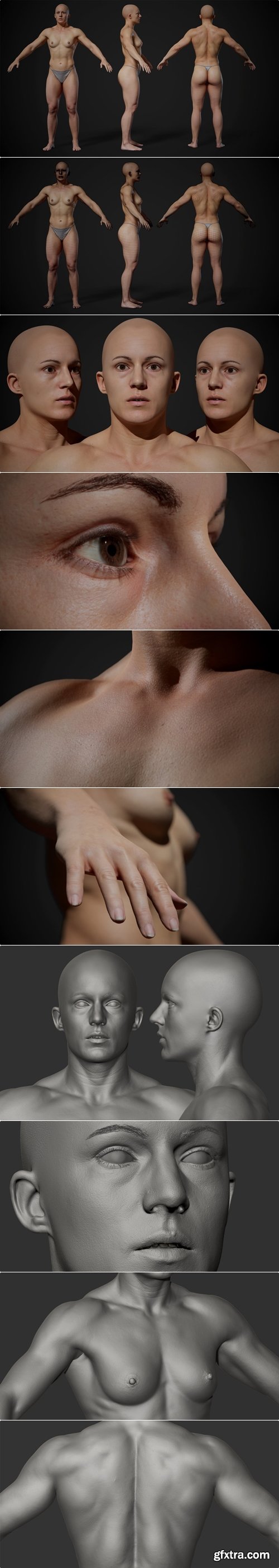 3D Scan Store - Animation Ready Body Scan / Female 01