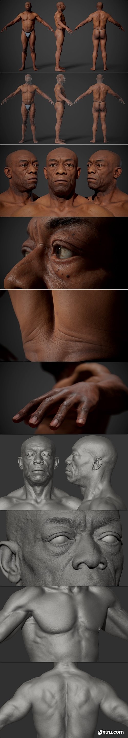 3D Scan Store - Animation Ready Body Scan / Male 01