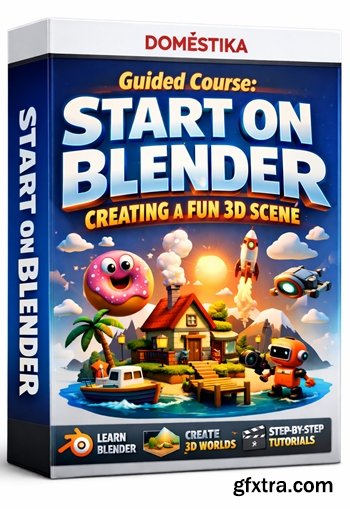 Domestika - Guided Course: Start on Blender creating a fun 3D scene
