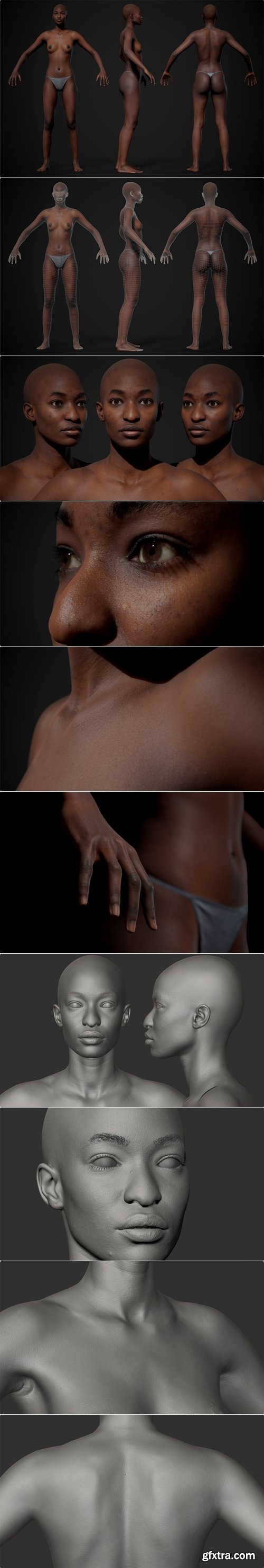 3d Scan Store - Animation Ready Body Scan / Female 03