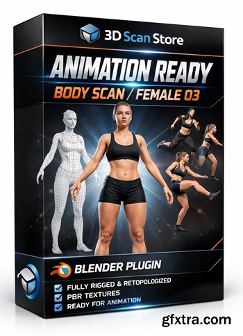 3d Scan Store - Animation Ready Body Scan / Female 03