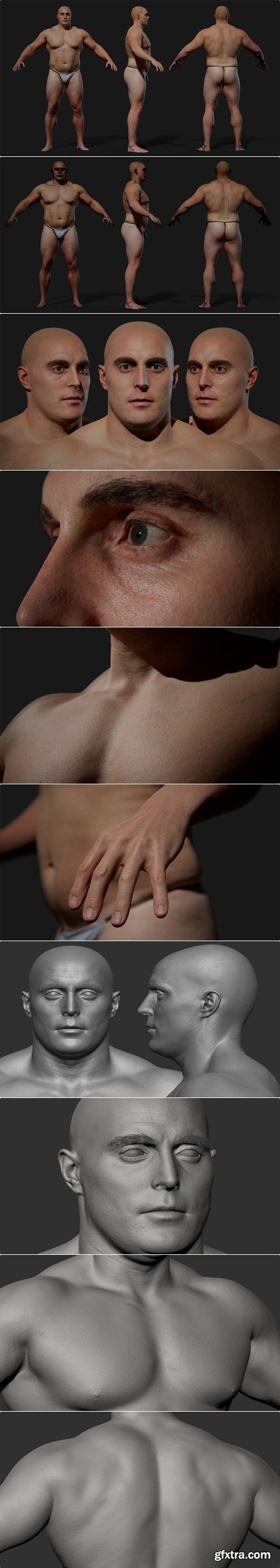 3d Scan Store - Animation Ready Body Scan / Male 03