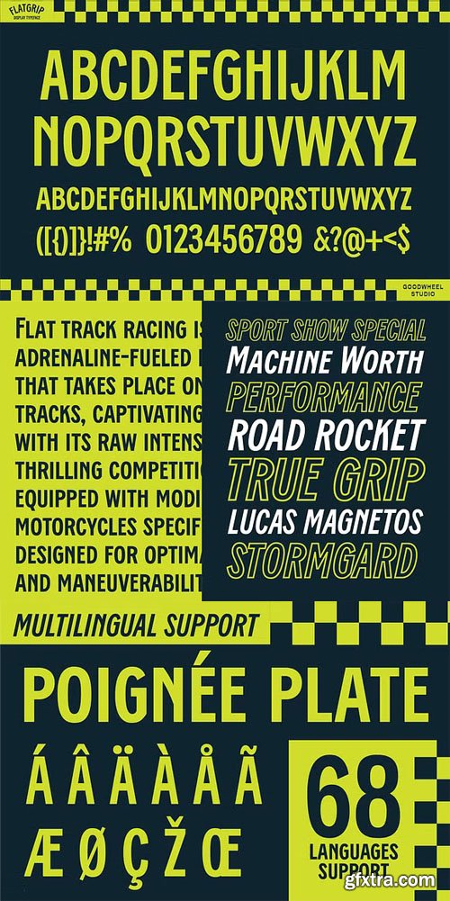 GW Flatgrip - Low Contrast Condensed Display Font