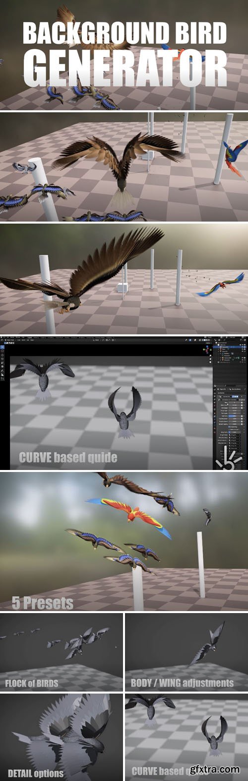 Bird Generator Setup for Geometrynodes Blender 3.6