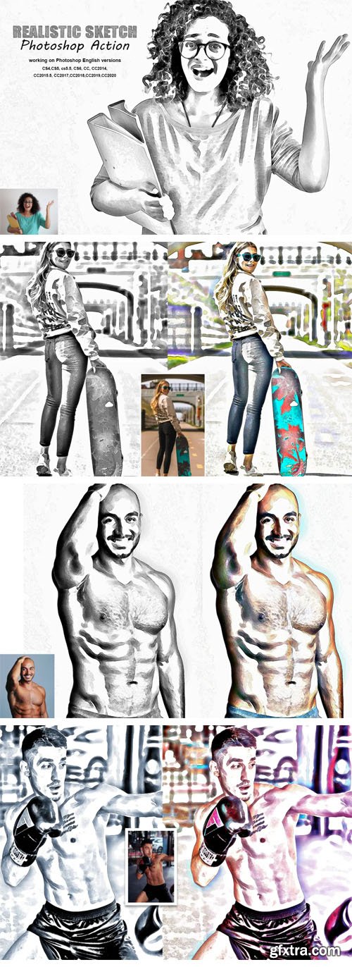 Realistic Sketch Photoshop Action