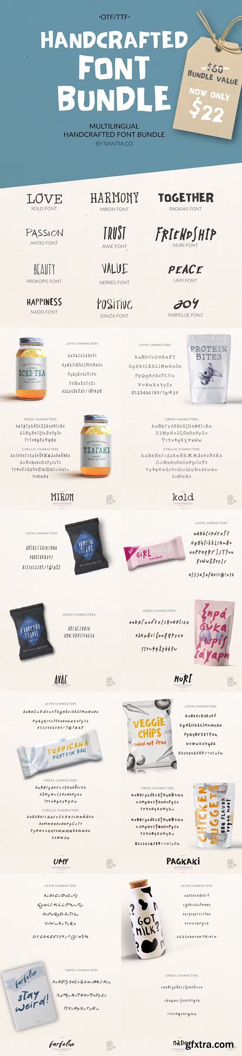 Handwritten Font Bundle Pack - 17 Premium Fonts