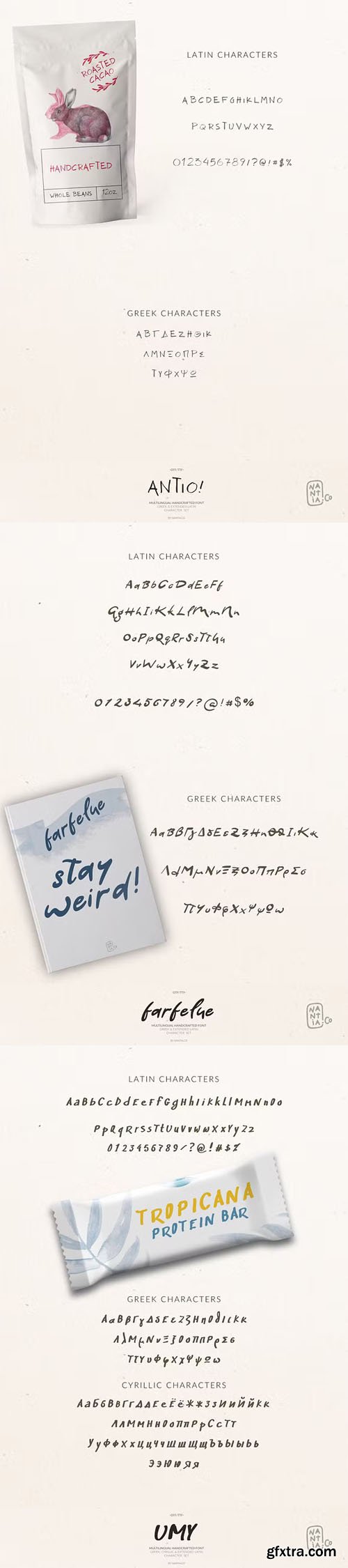 Handwritten Font Bundle Pack - 17 Premium Fonts