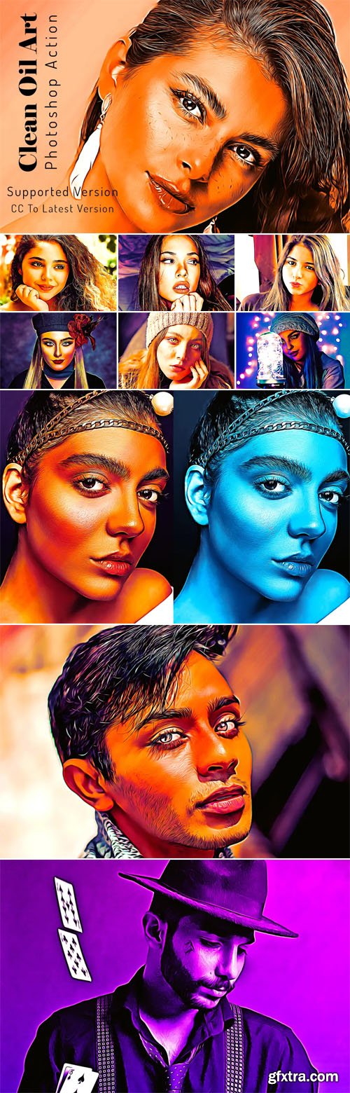 Clean Oil Art Photoshop Action