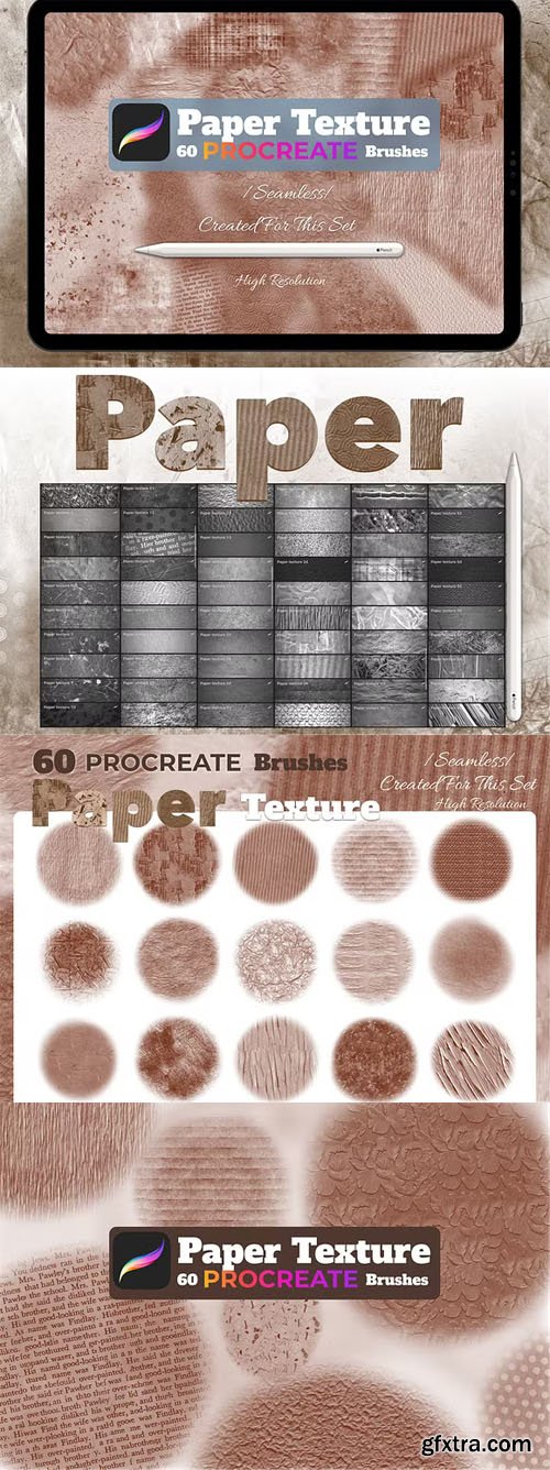 Paper Texture - 60 Procreate Brushes