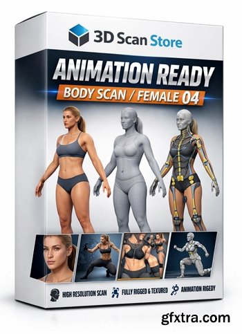 3d Scan Store - Animation Ready Body Scan / Female 04