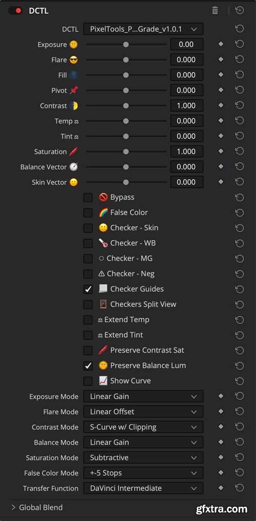 PixelTools PrimeGrade DCTL v1.3.0