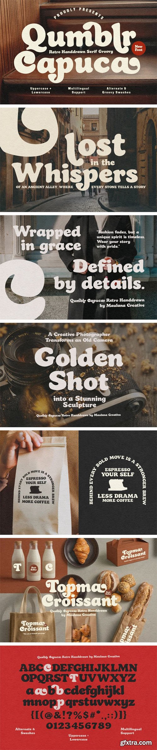 Qumblr Capuca - Retro Hand-drawn Serif Groovy Font