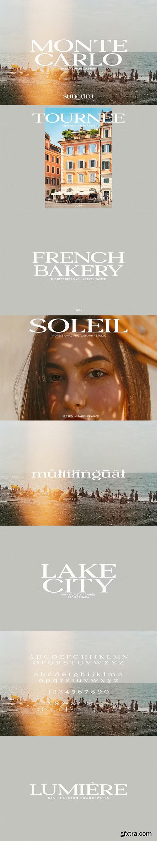 MONTE CARLO - Extra-Expanded Serif Typeface