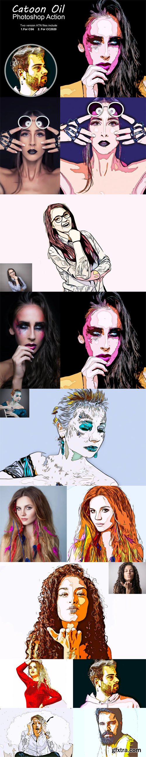 Cartoon Oil Action for Photoshop