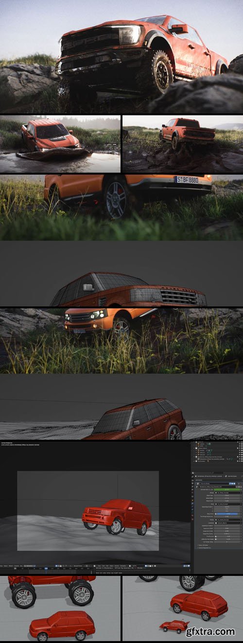 Offroad Rig Generator Setup for Geometrynodes/Blender 3.2