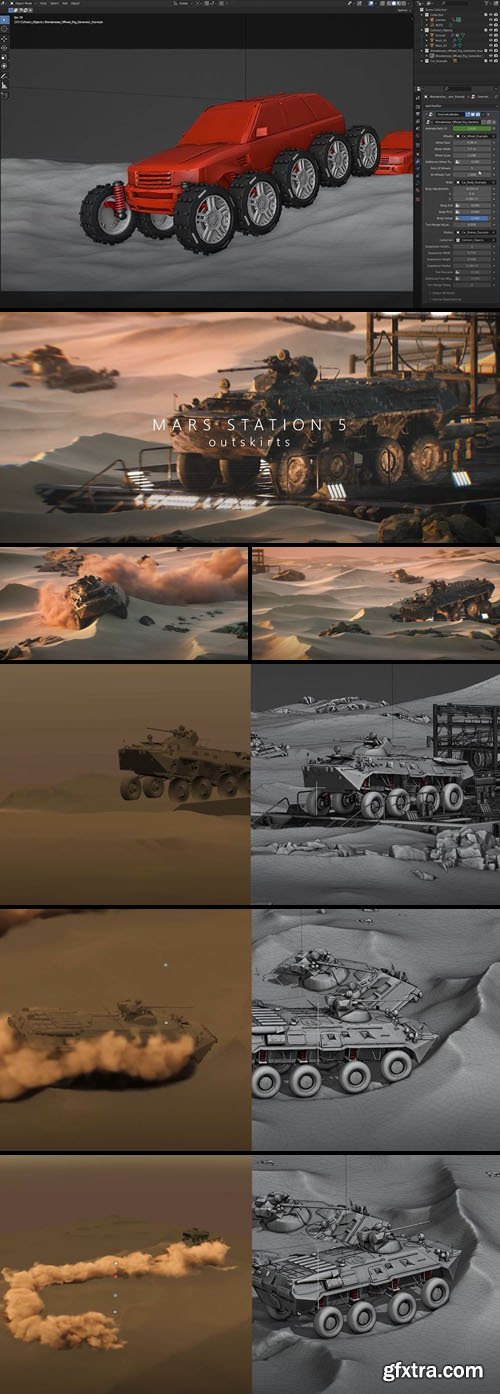 Offroad Rig Generator Setup for Geometrynodes/Blender 3.2