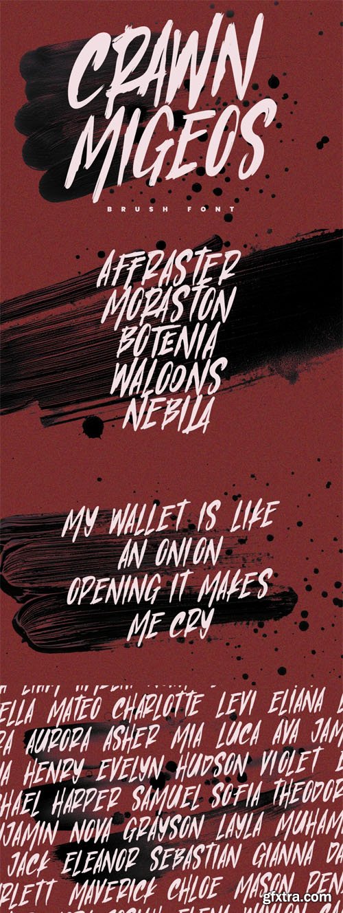 Crawn Migeos - Brush Display Font