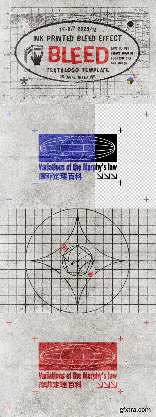 Ink Printed Bleed Text Effect for Photoshop