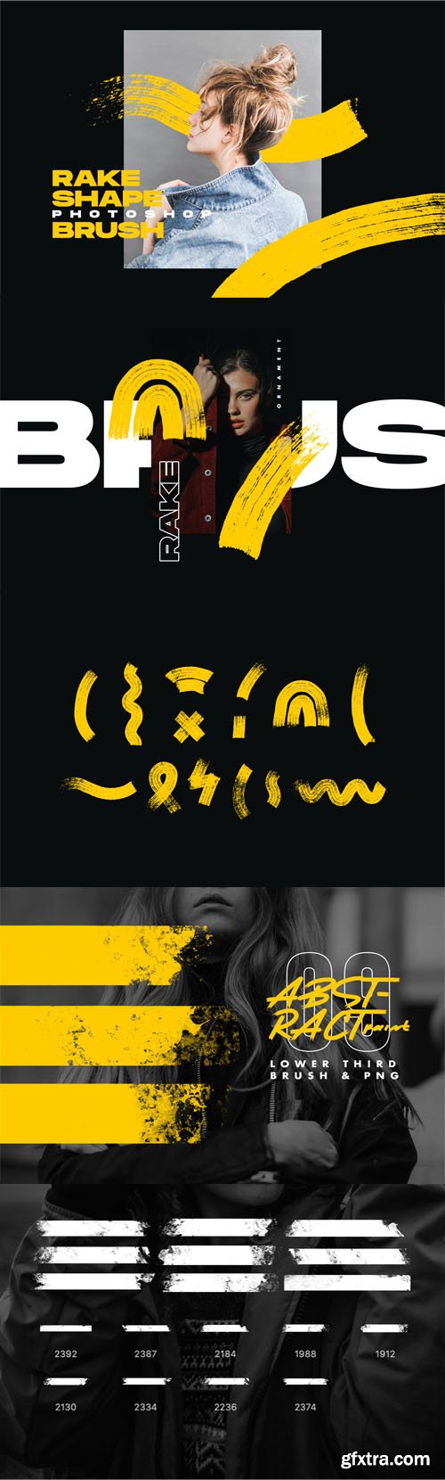 20+ Abstract Shape Photoshop Brushes Pack