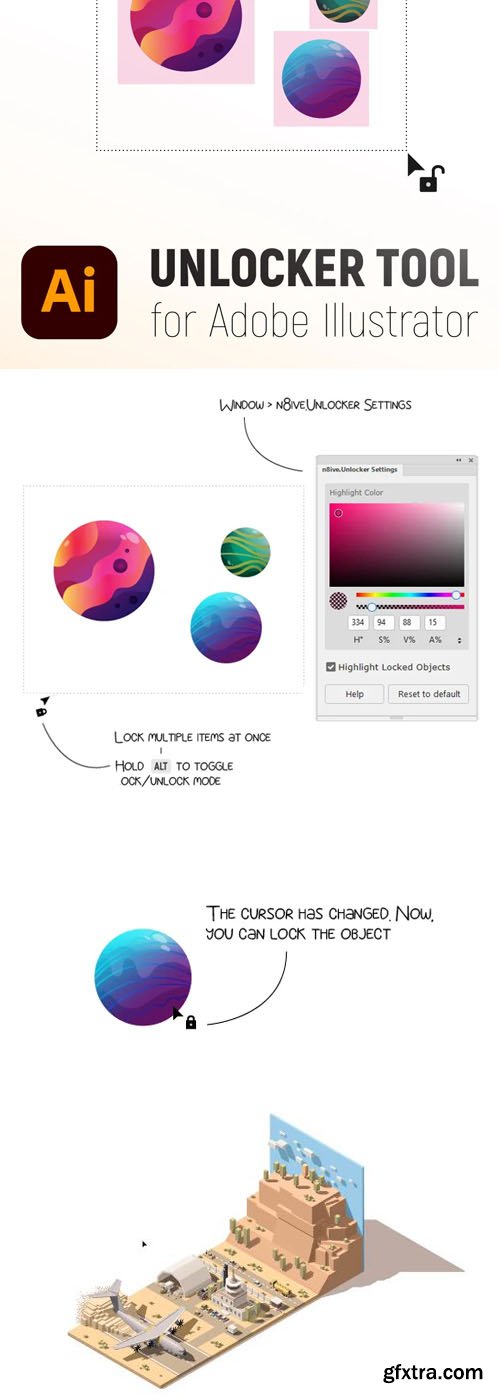 Unlocker Tool - Adobe Illustrator Plugin
