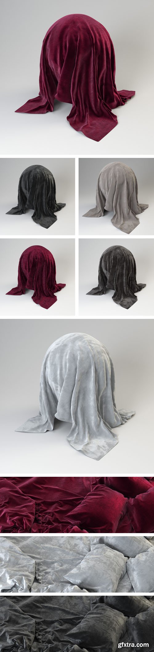 Realistic Velvet Shader Collection - Fabric Shaders for CINEMA 4D