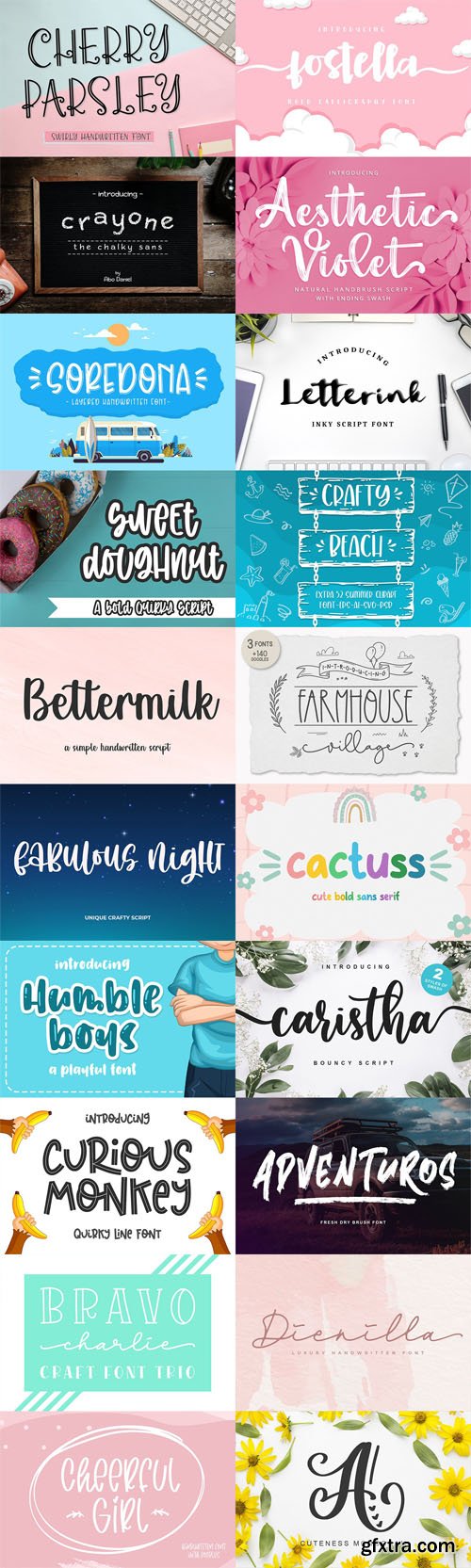 Handmade Font Bundle - 49 Premium Fonts