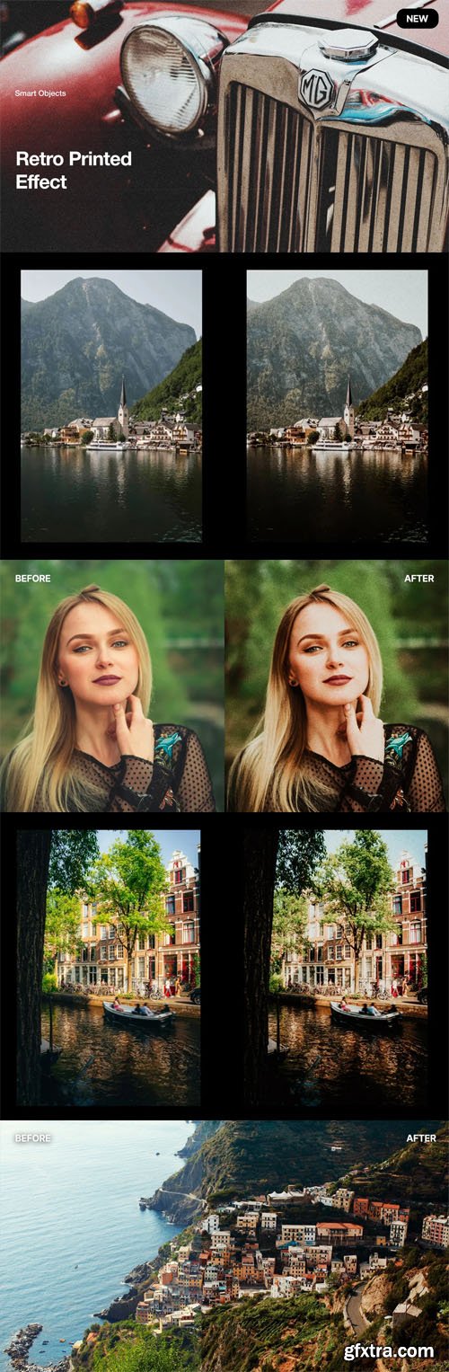 Retro Printed Photo Effect for Photoshop