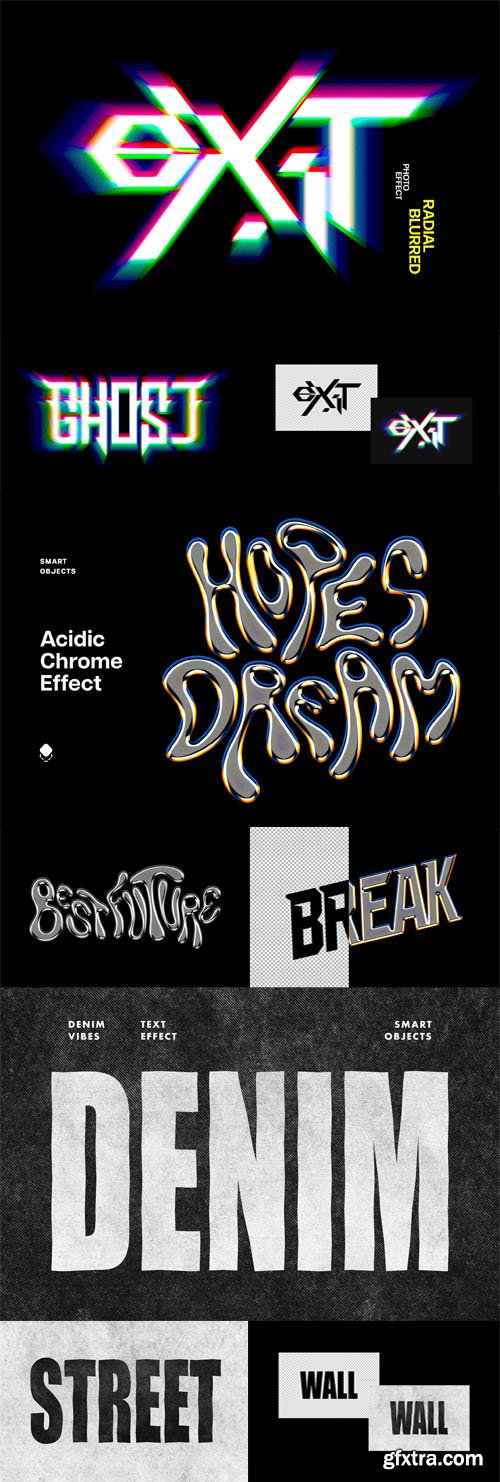 Best 7 Editable Text Effects Collection for Photoshop