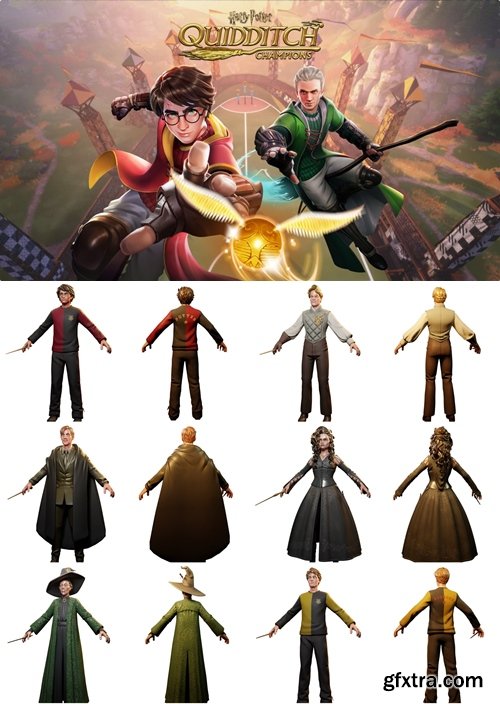 Harry Potter: Quidditch Champions Characters Collection for Blender