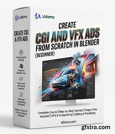 Udemy - Create CGI and VFX Ads from Scratch in Blender (Beginner)
