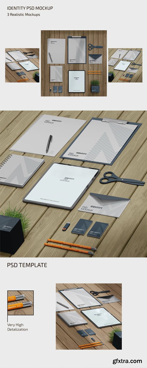 Realistic Identity PSD Mockups Pack