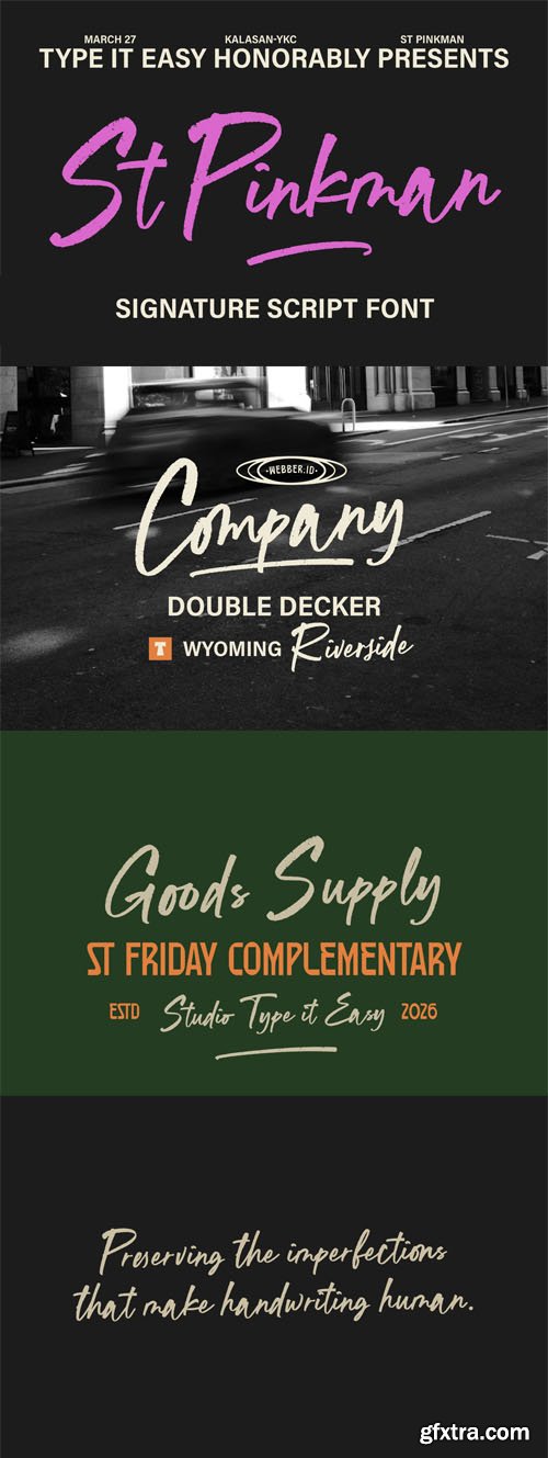ST Pinkman - Handwritten Signature Script Font