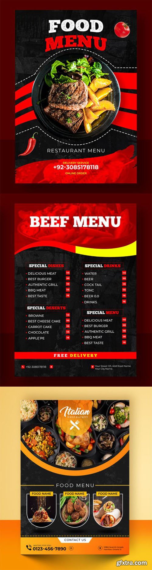 Restaurant Food Menus Pack PSD Templates