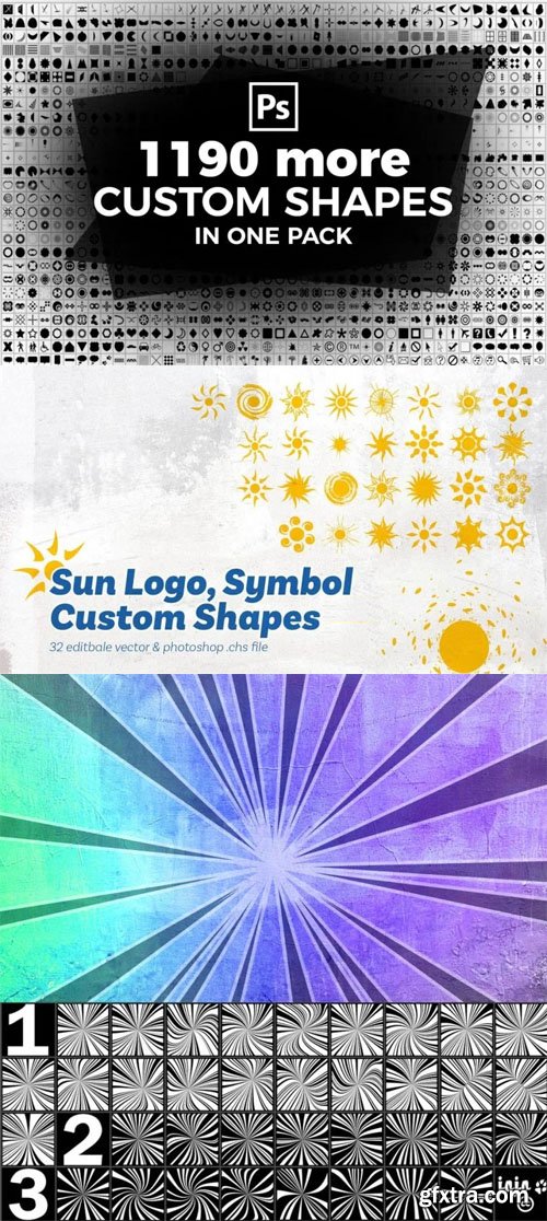 1300+ Shapes Collection for Photoshop