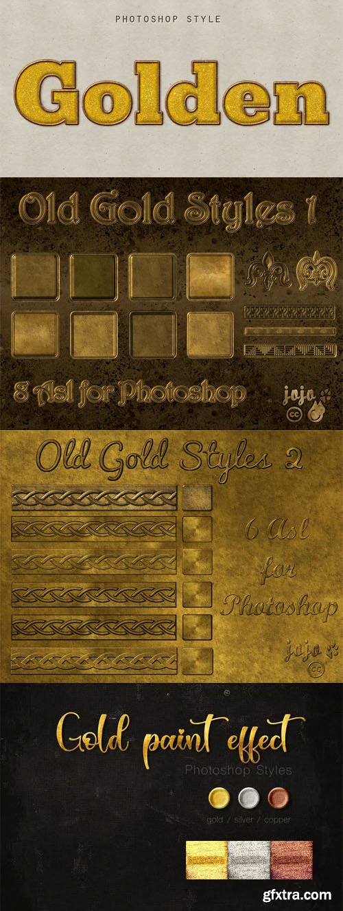 Golden Styles Pack for Photoshop
