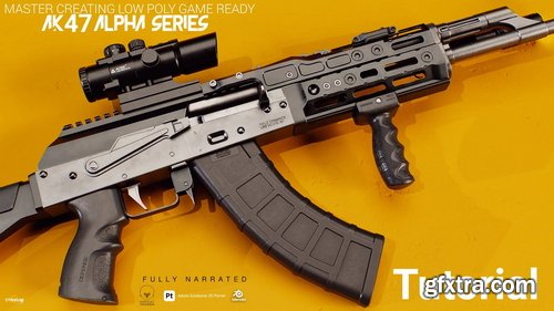 Flippednormals - Master Creating Low Poly AK 47 Alpha in Blender and Substance 3D Painter | Fully Narrated |
