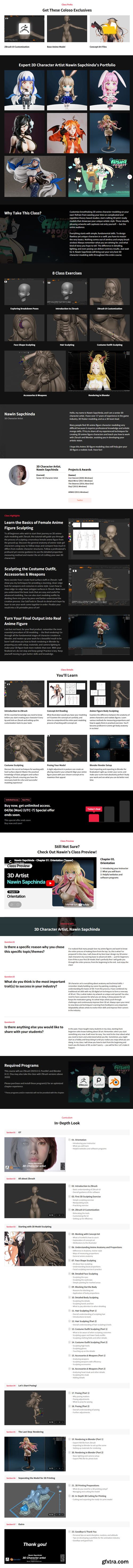Coloso - Beginner’s Guide to 3D Anime Sculpting: Starting from Scratch